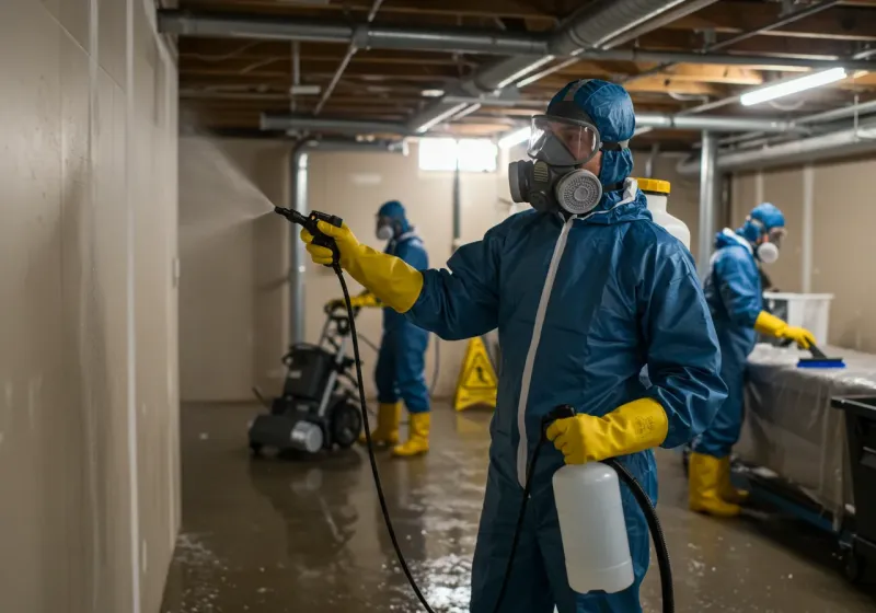 Basement Sanitization and Antimicrobial Treatment process in Port Carbon, PA