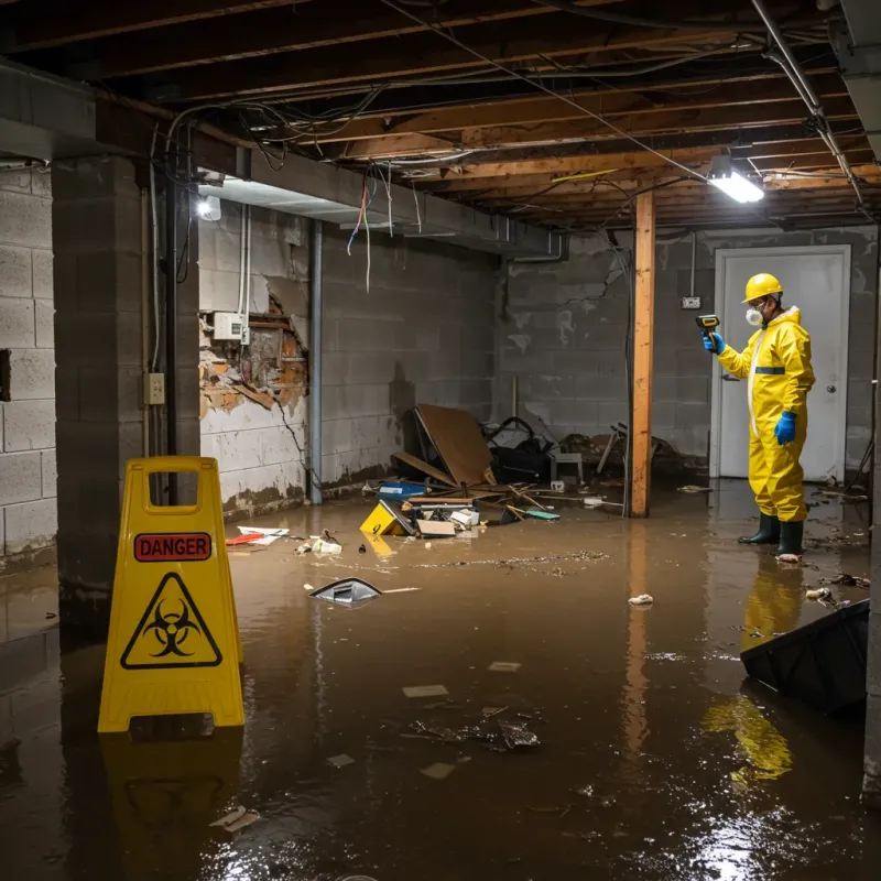 Flooded Basement Electrical Hazard in Port Carbon, PA Property