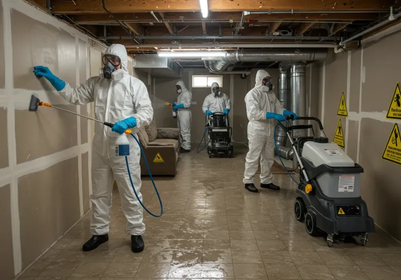 Basement Moisture Removal and Structural Drying process in Port Carbon, PA